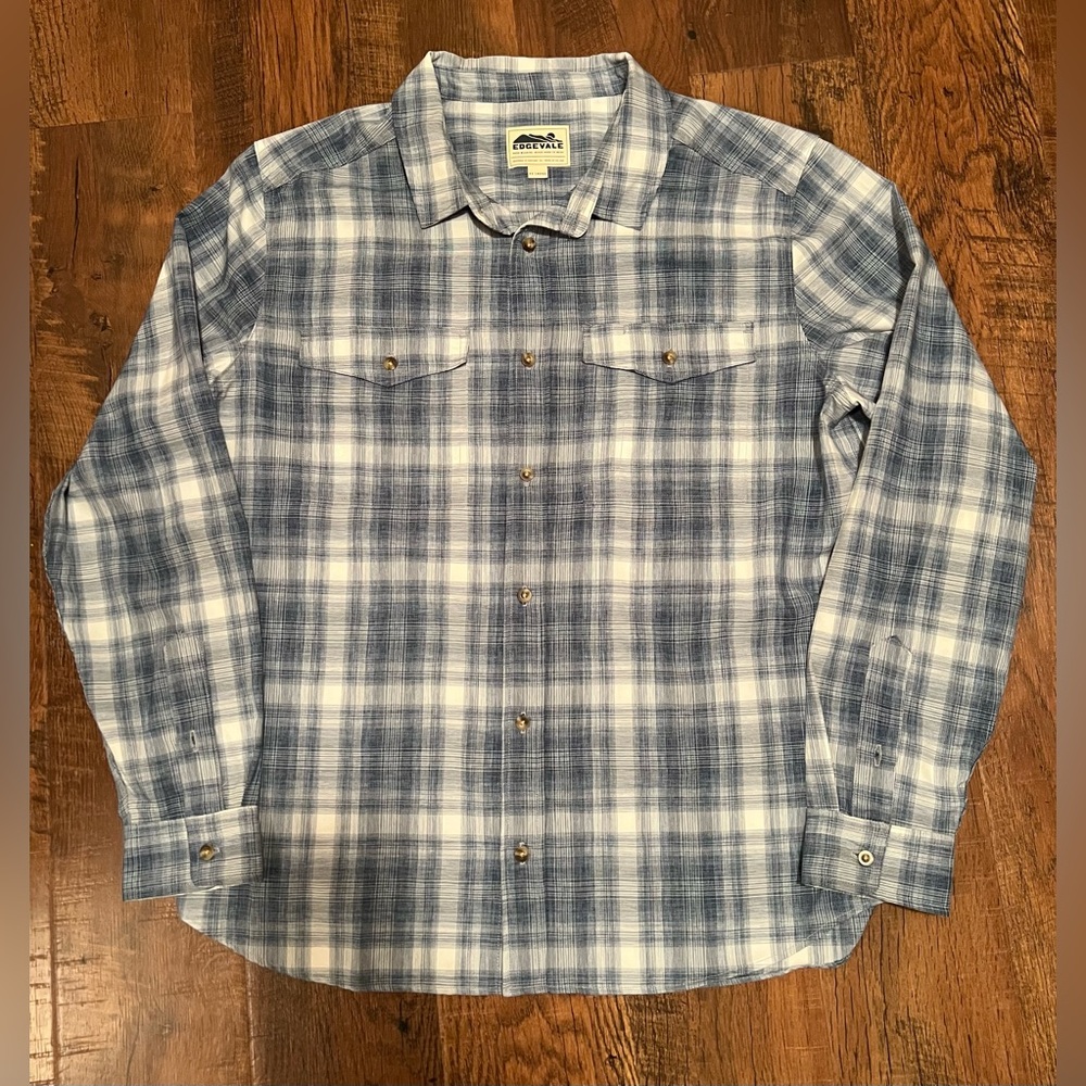 Edgevale Long Sleeve Button Shirt Plaid MADE IN USA